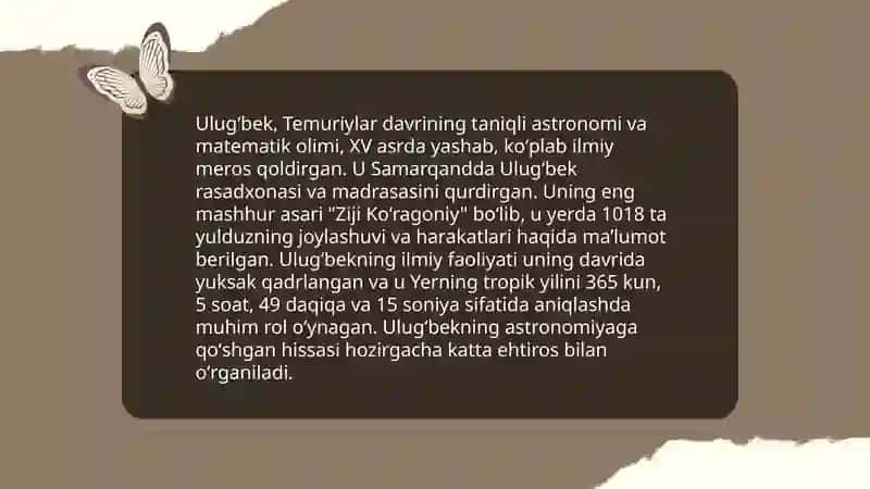 Mirzo Ulugʻbekning hayot tarixi 4