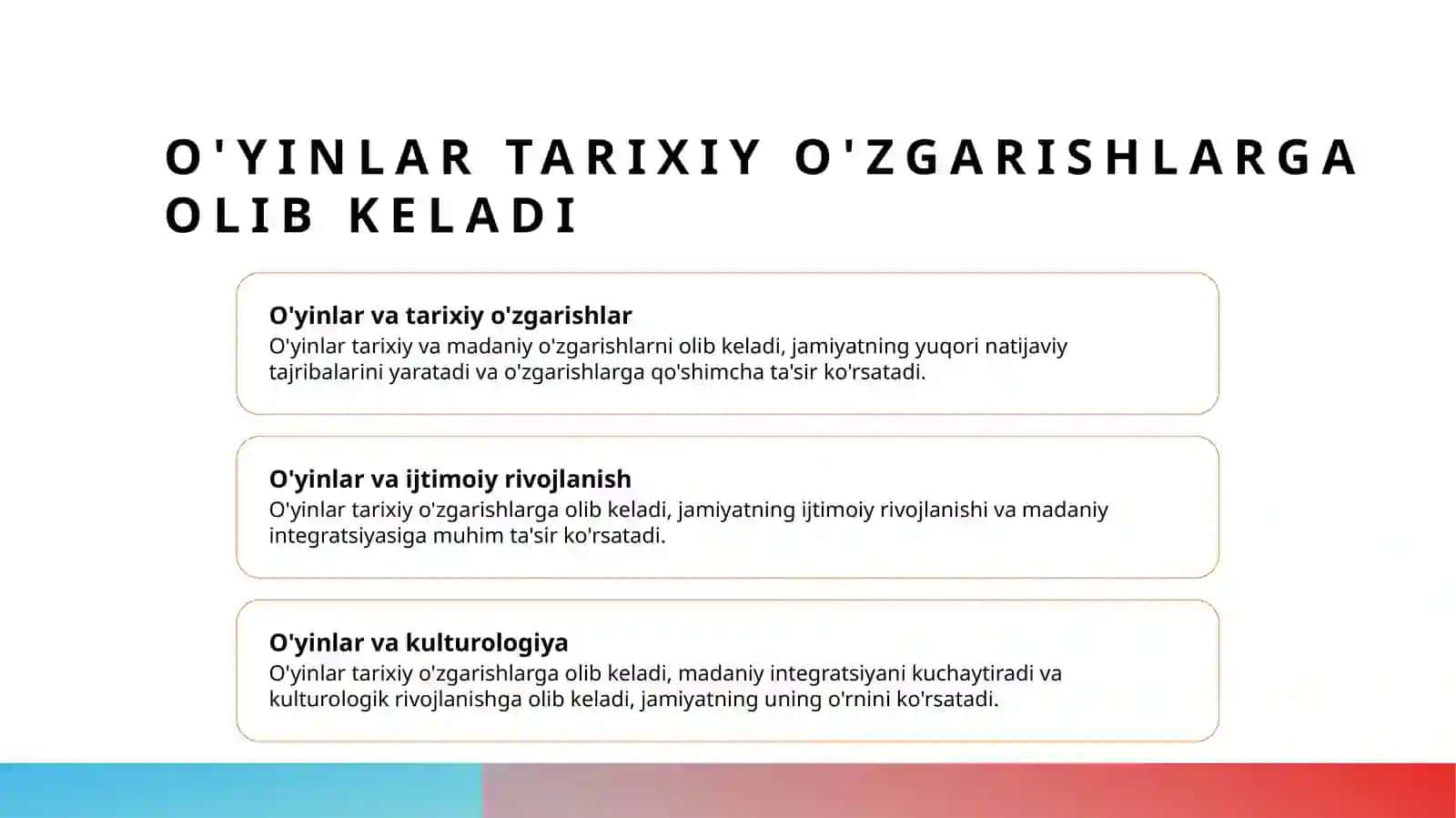 O'yin ijtimoiy faoliyat sifatida 4