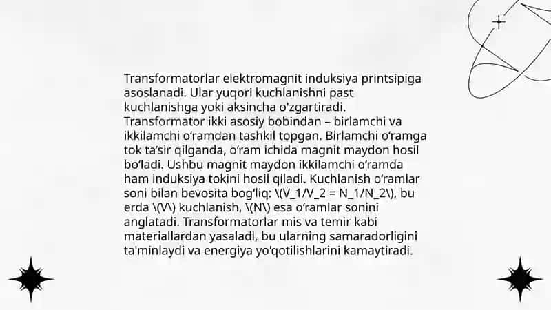 Transformatorlarning almashtirilgan elektr sxeması 4