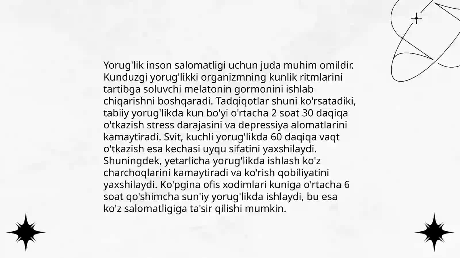 Yorug'likning fiziologik tasirlari 4