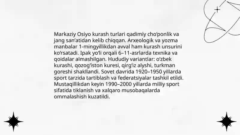 Kurash turlarining umumiy tarixi 4