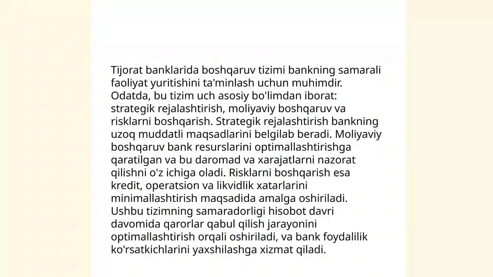 Tijorat banklari faoliyatini korporativ boshqarish asoslari 4