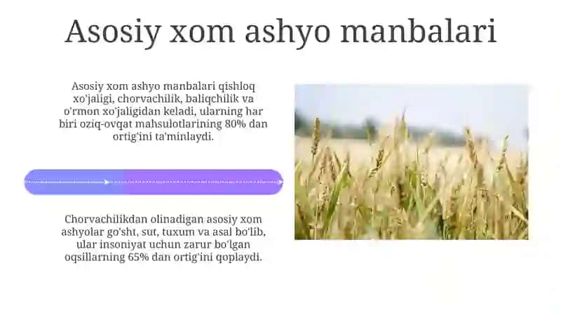 Oziq-ovqat xom ashyolari 4