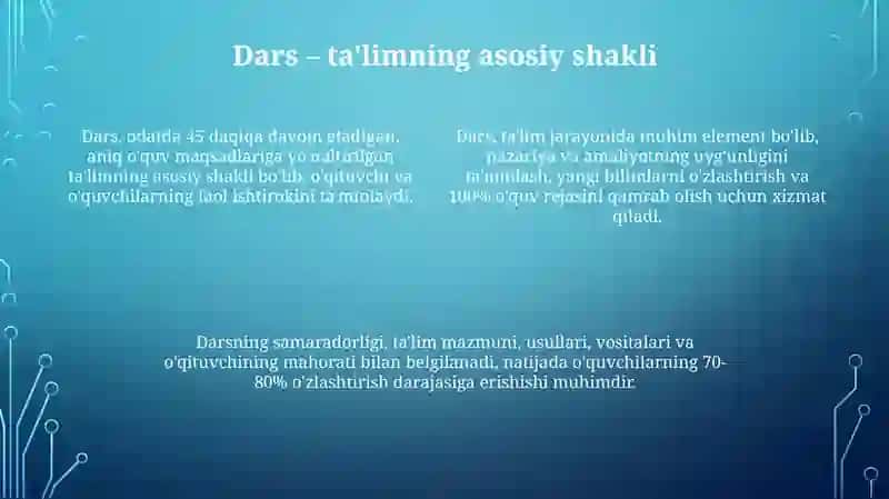 Ta'lim tamoyillari va qoidalari 4
