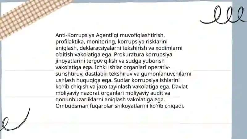 Oʻzbekistonning korrupsiyaga qarshi kurash siyosati 4