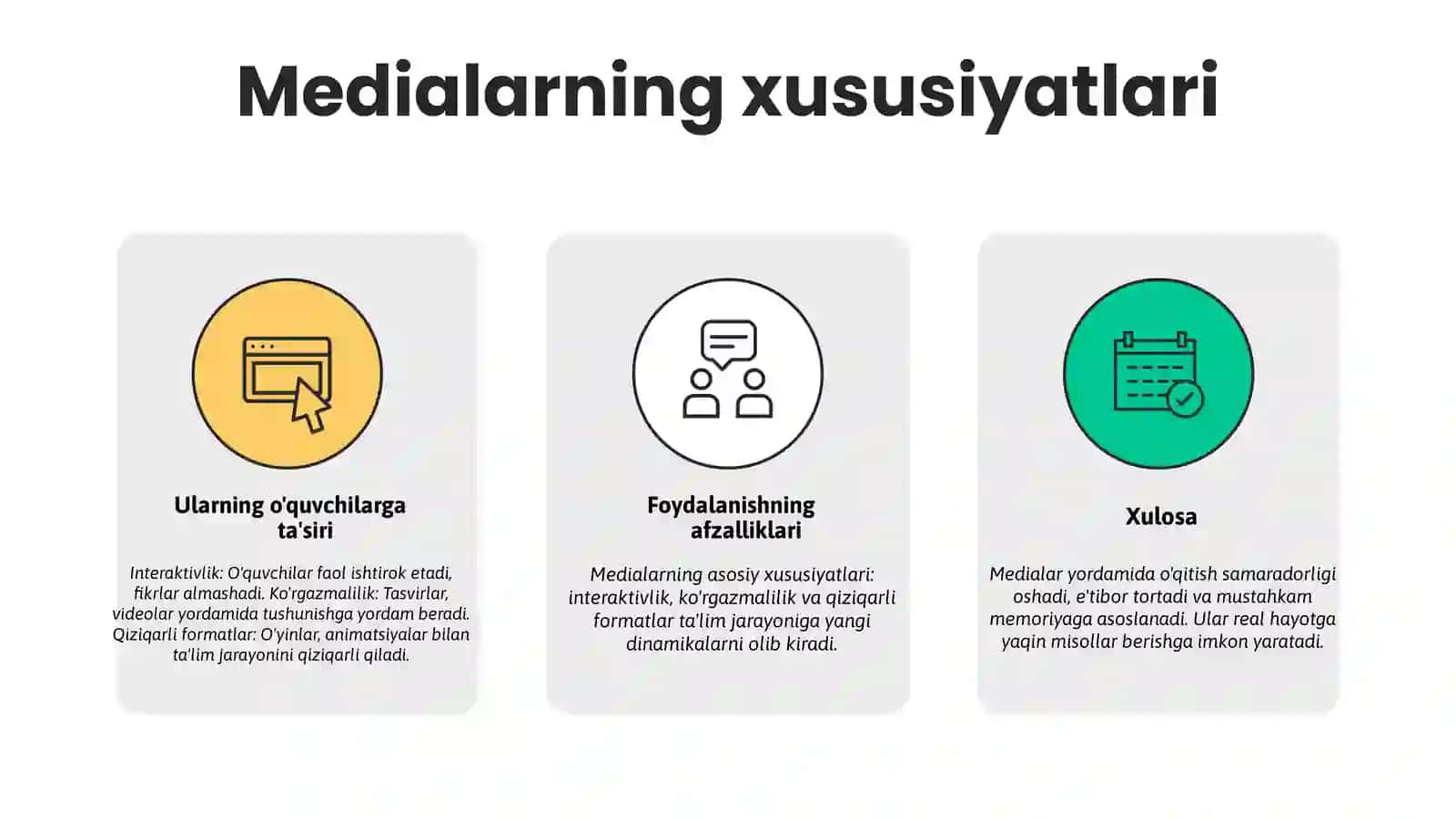 Pedagogik mediatalim xususiyatlari 4