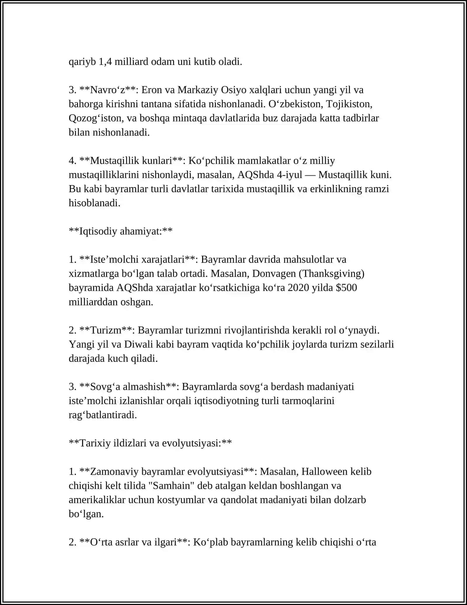BAYRAMLAR HAQIDA BUYUK ALLOMA VA MUTAFAKKIRLAR QARASHLARI 4