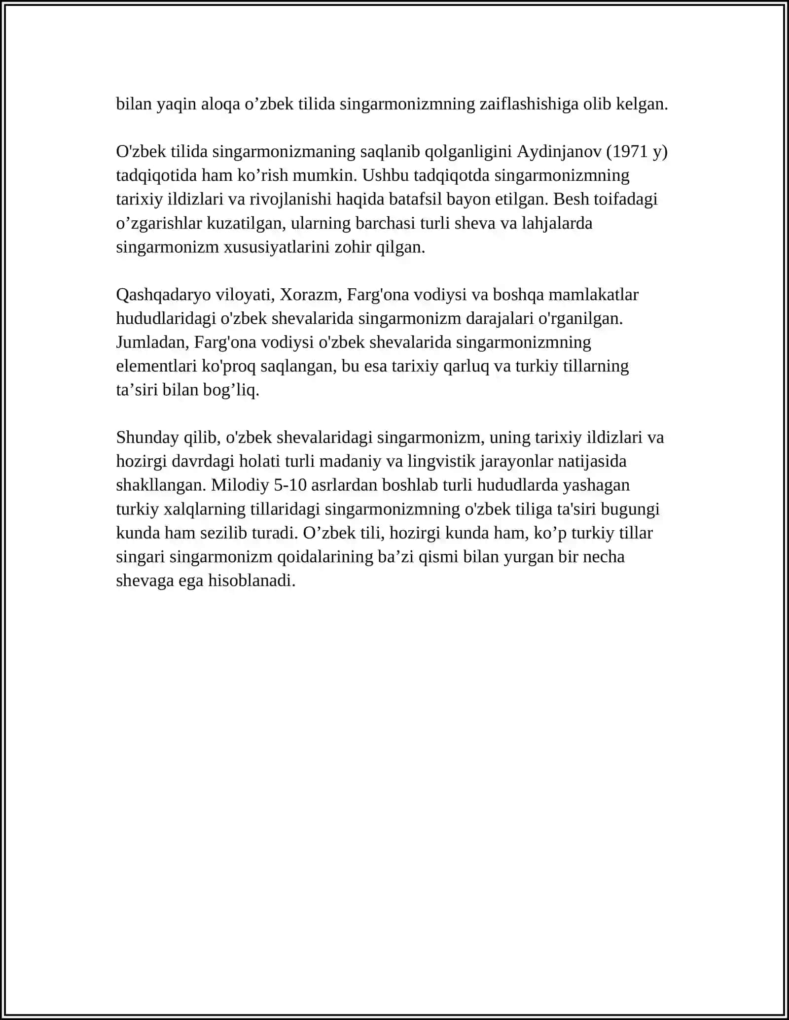 O'zbek Xalq Shevalarida Singarmonizmning Tarqalishi 4