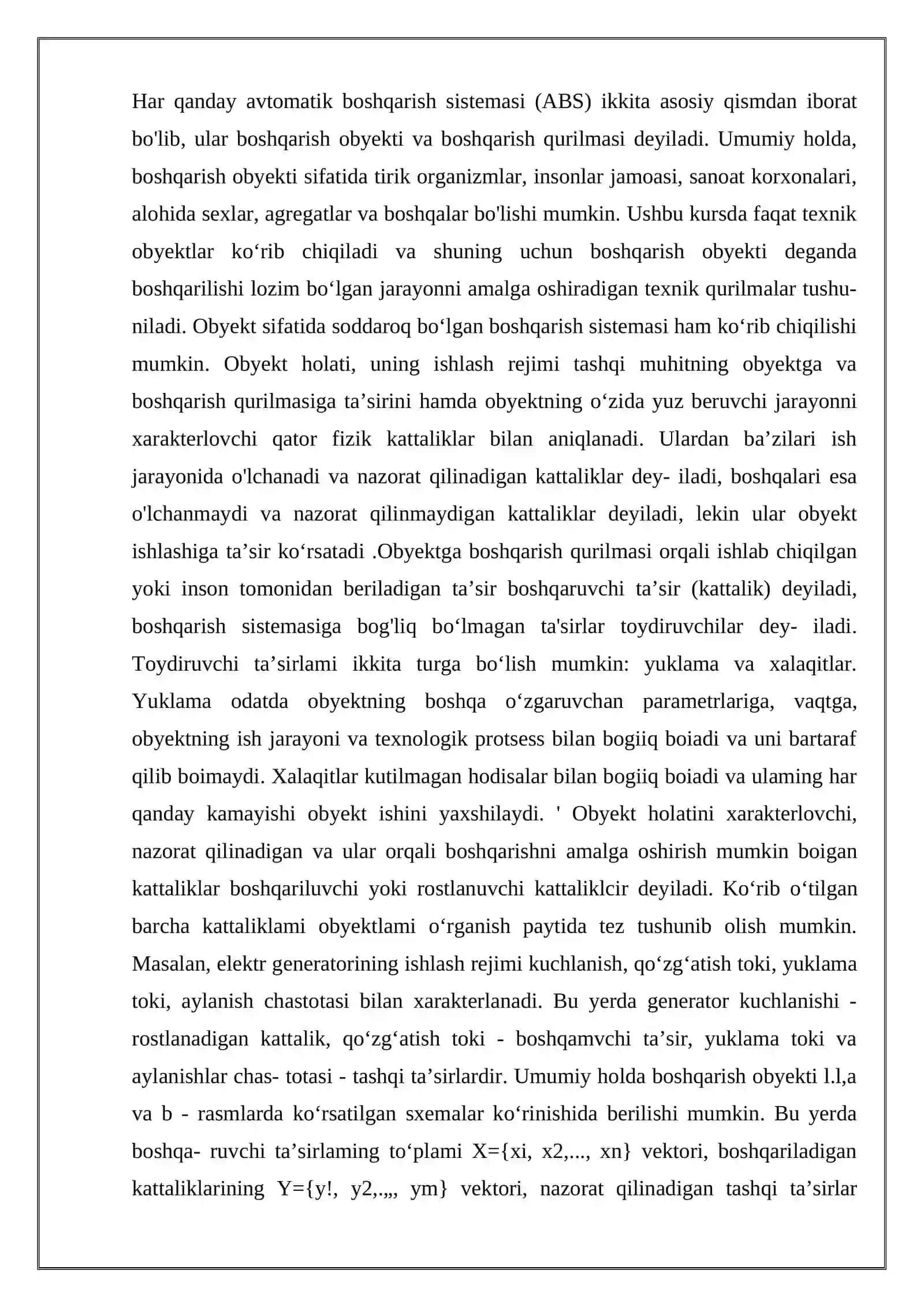 Avtomatik boshqarish sistemalari klassifikatsiyasi 4