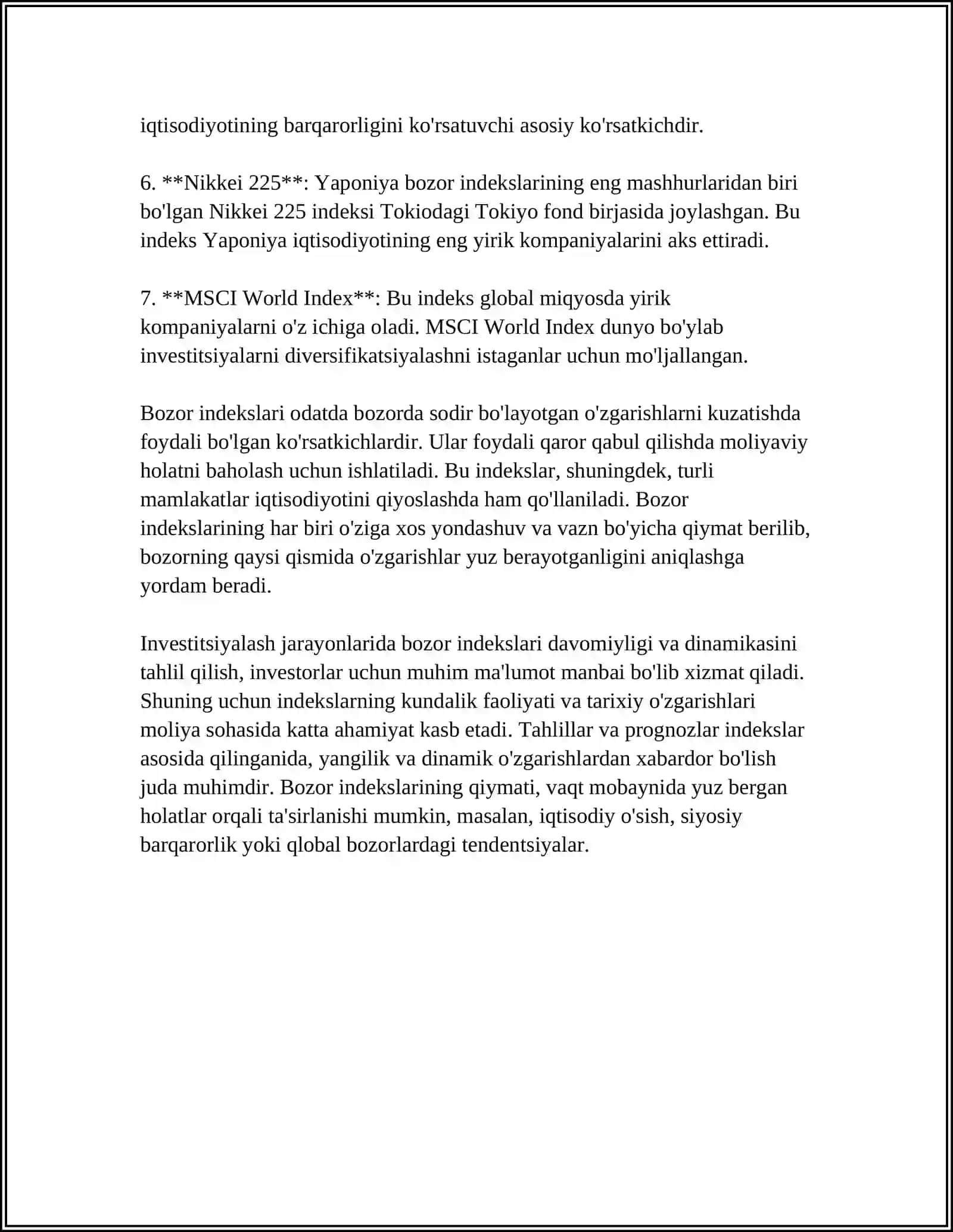 BOZOR INDEKSLARI VA INDEKSLASH STRATEGIYASINI SAMARALI SHAKLLANTIRISH 4