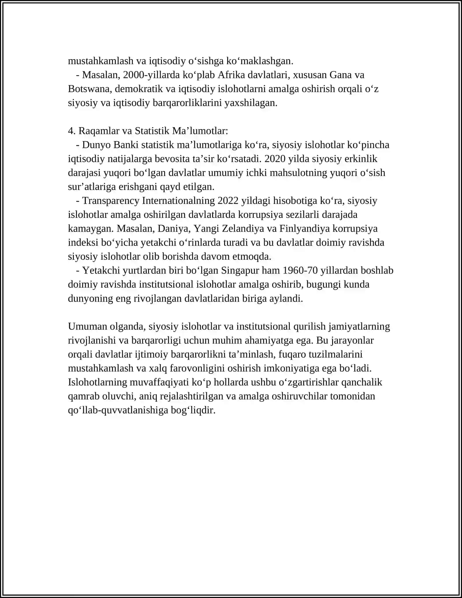 MUSTAQILLIK YILLARIDA DAVLAT BOSHQARUVI TIZIMIDA AMALGA OSHIRILGAN ISLOHOTLAR 4
