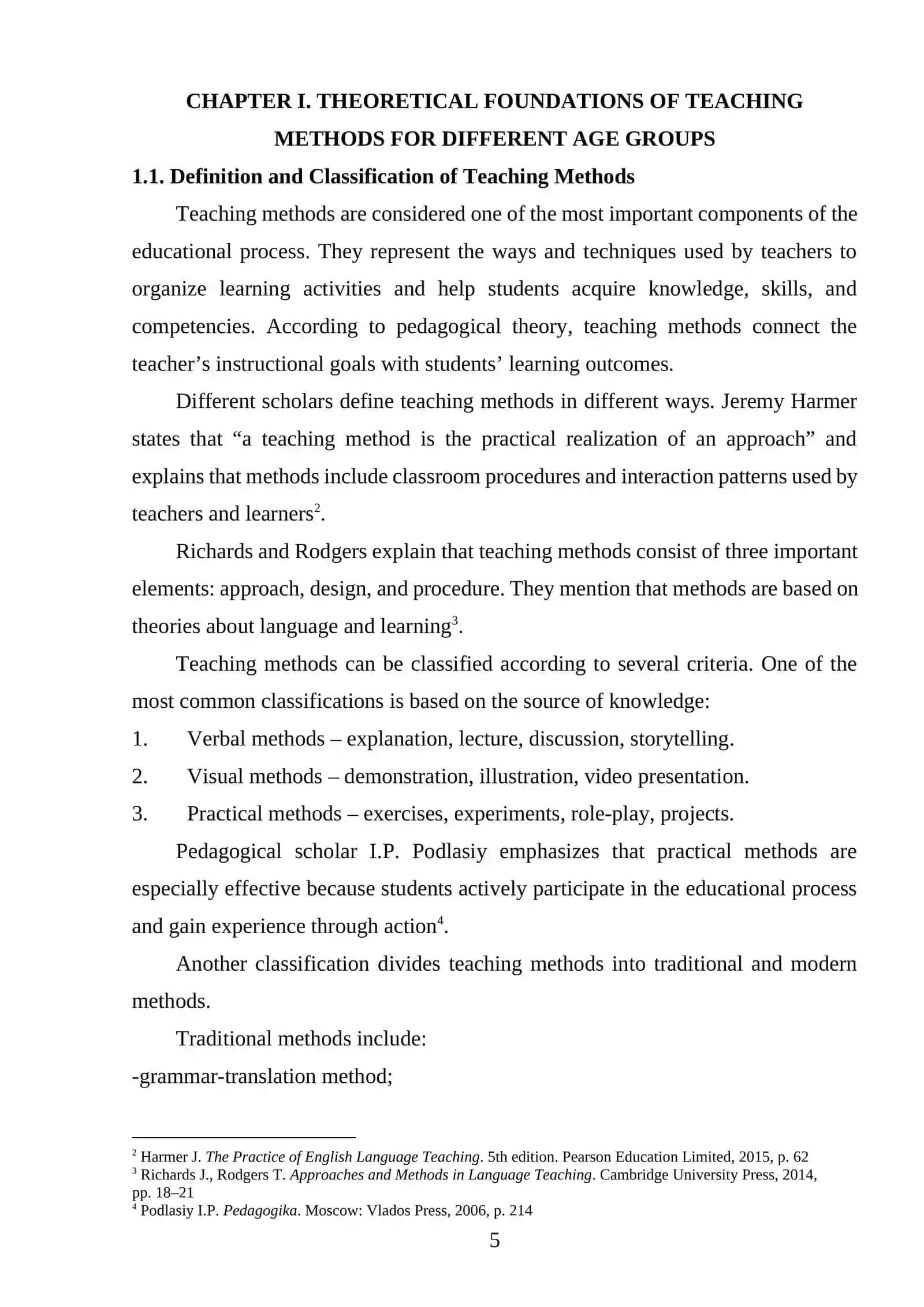 Comparative analysis of teaching methods for different age groups 4