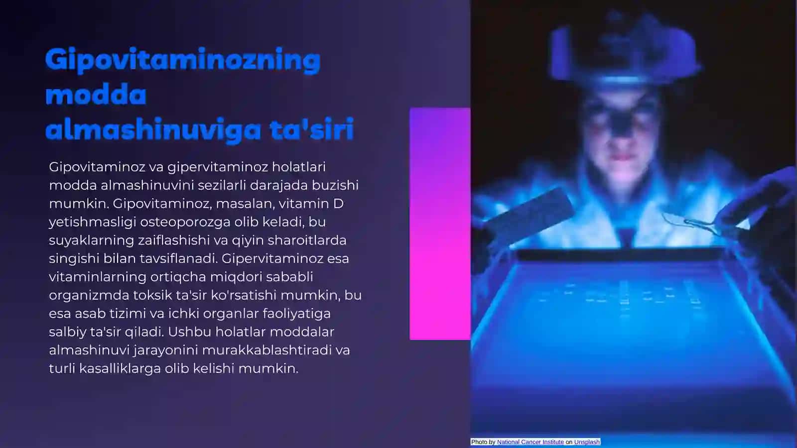 Gipovitaminoz va gipervitaminoz holatlarda modda almashinuvining buzulishi 4
