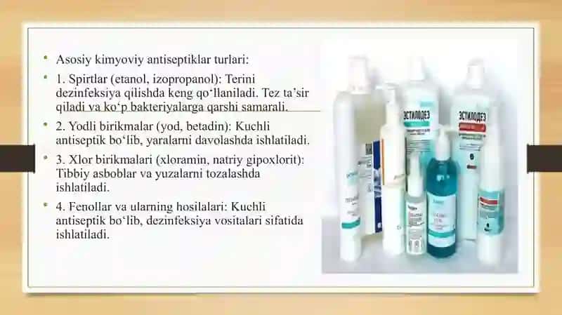 Zamonaviy fizika antiseptika usullari 4