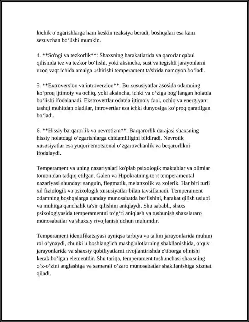 TEMPERAMENT VA UNING NAZARIYALARI 4