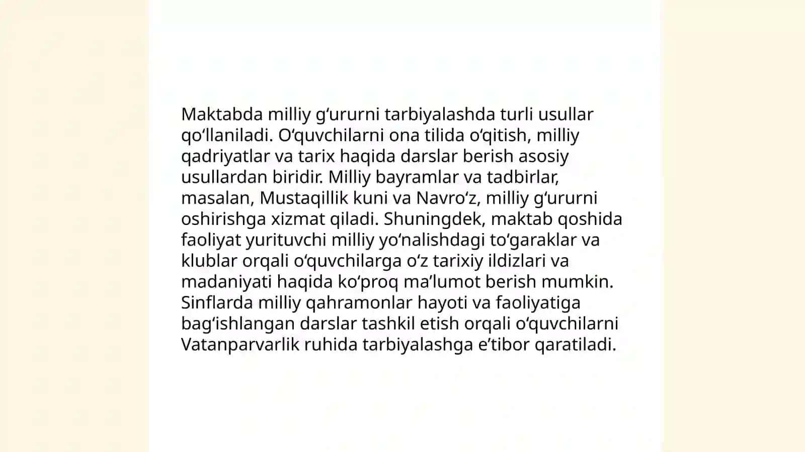 Vatanparvarlik miliy g‘ururini tarbiyalash 4