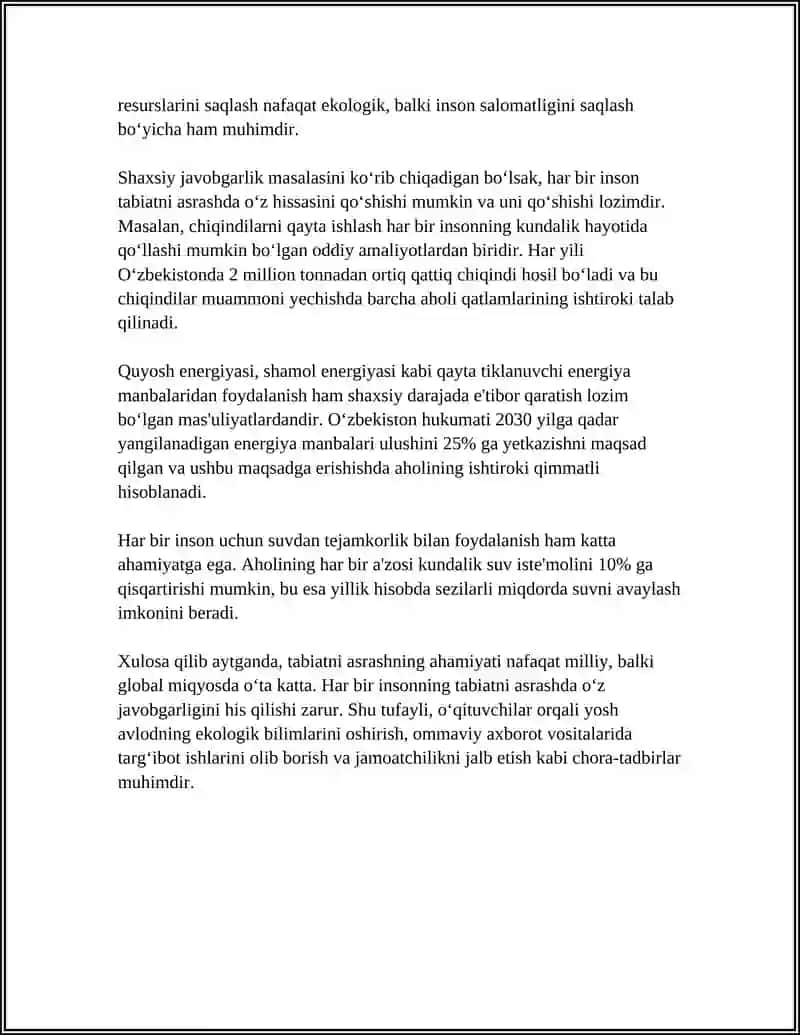 TABIATNI ASRASH- BARCHAMIZNI BURCHIMIZ 4