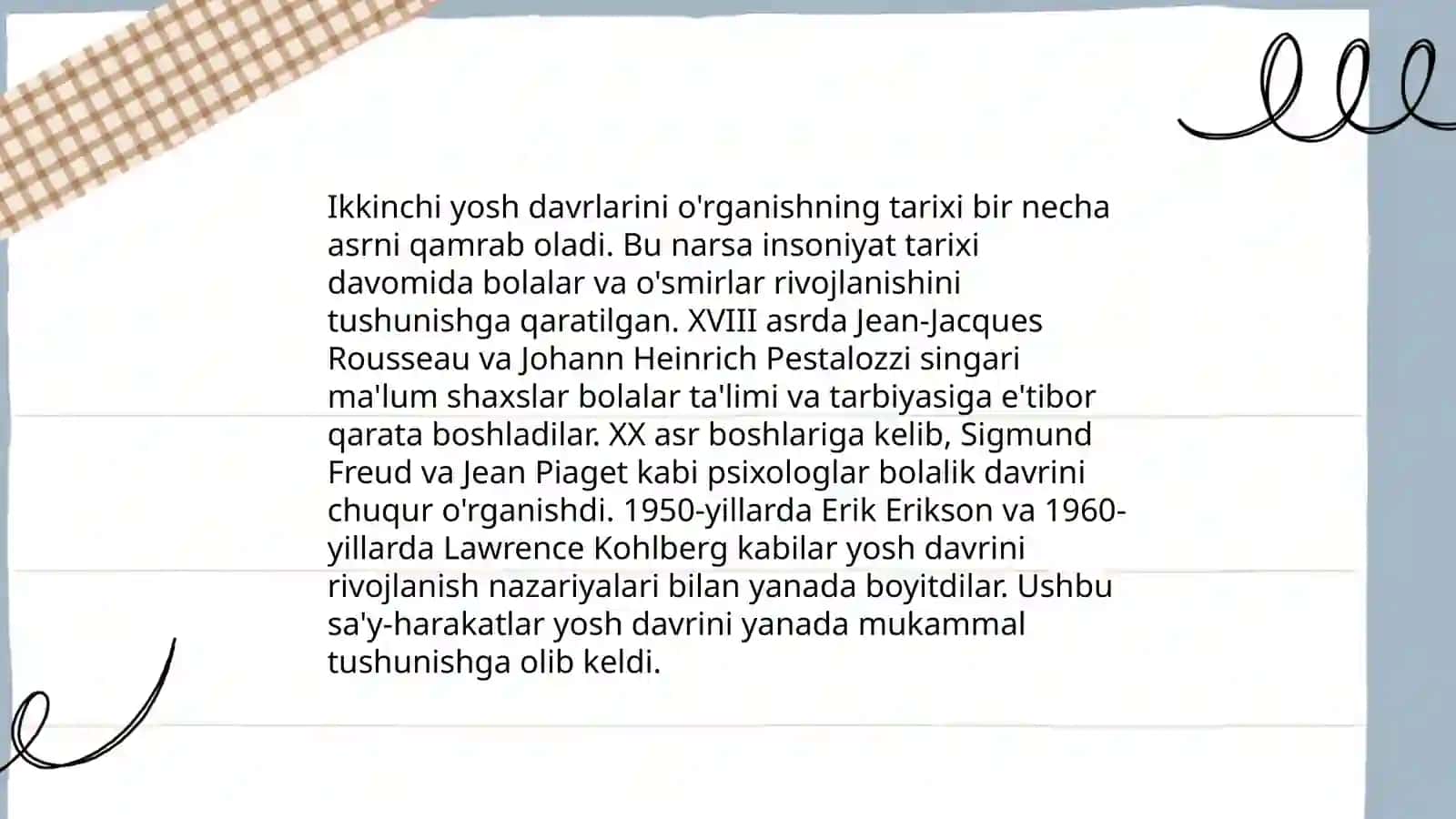 Yosh davrlarini tabaqalashning tarixiy - madaniy kontseptsiyasi 4