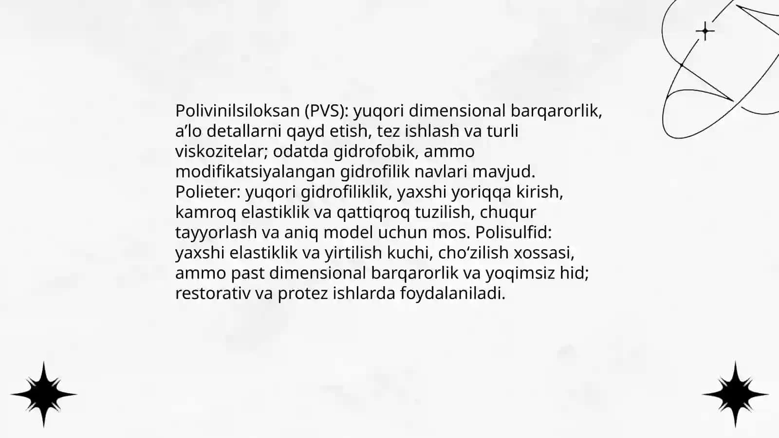 Stomatologiyalaboratoriyasidaqo‘llaniladiganshakllashtirish,oqartirish,silliqlashvayordamchimateriallar 4