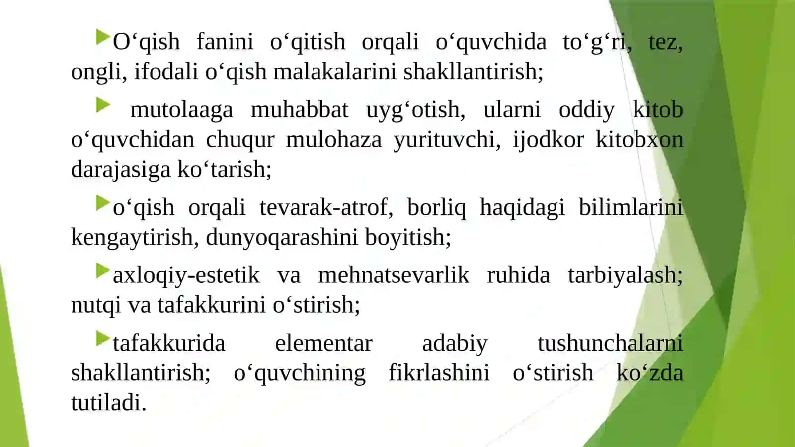 IFODALI O’QISH 4