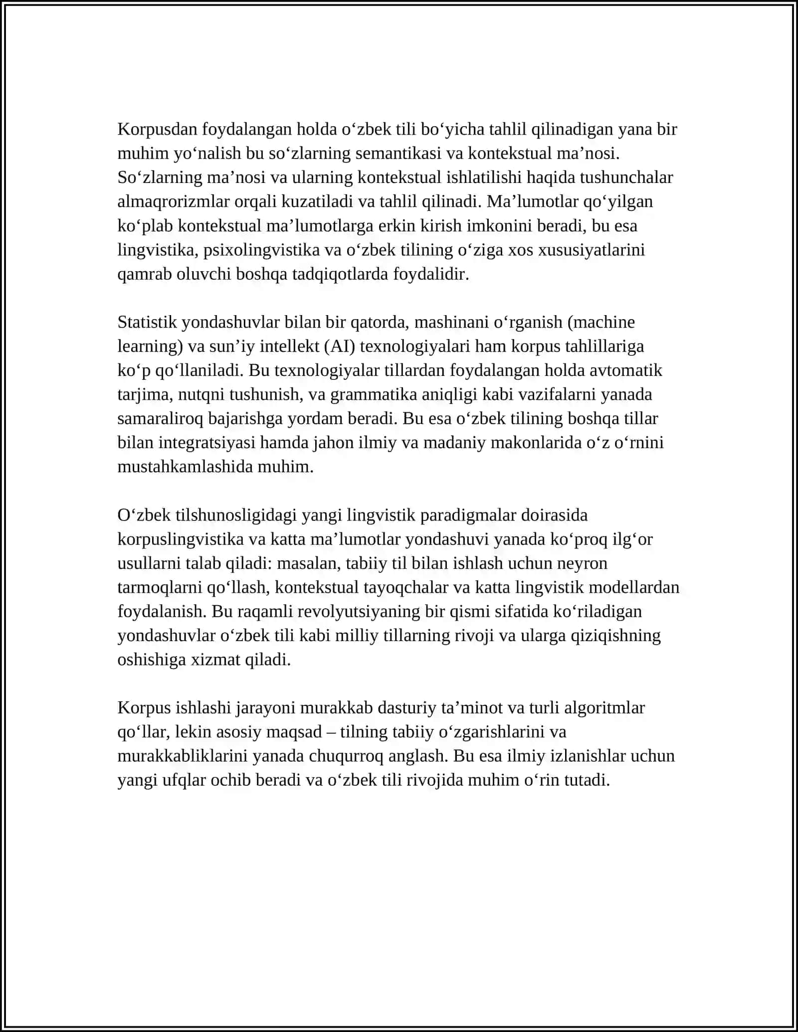 OʻZBEK TILSHUNOSLIGIDA YANGI LINGVISTIK PARADIGMALAR 4