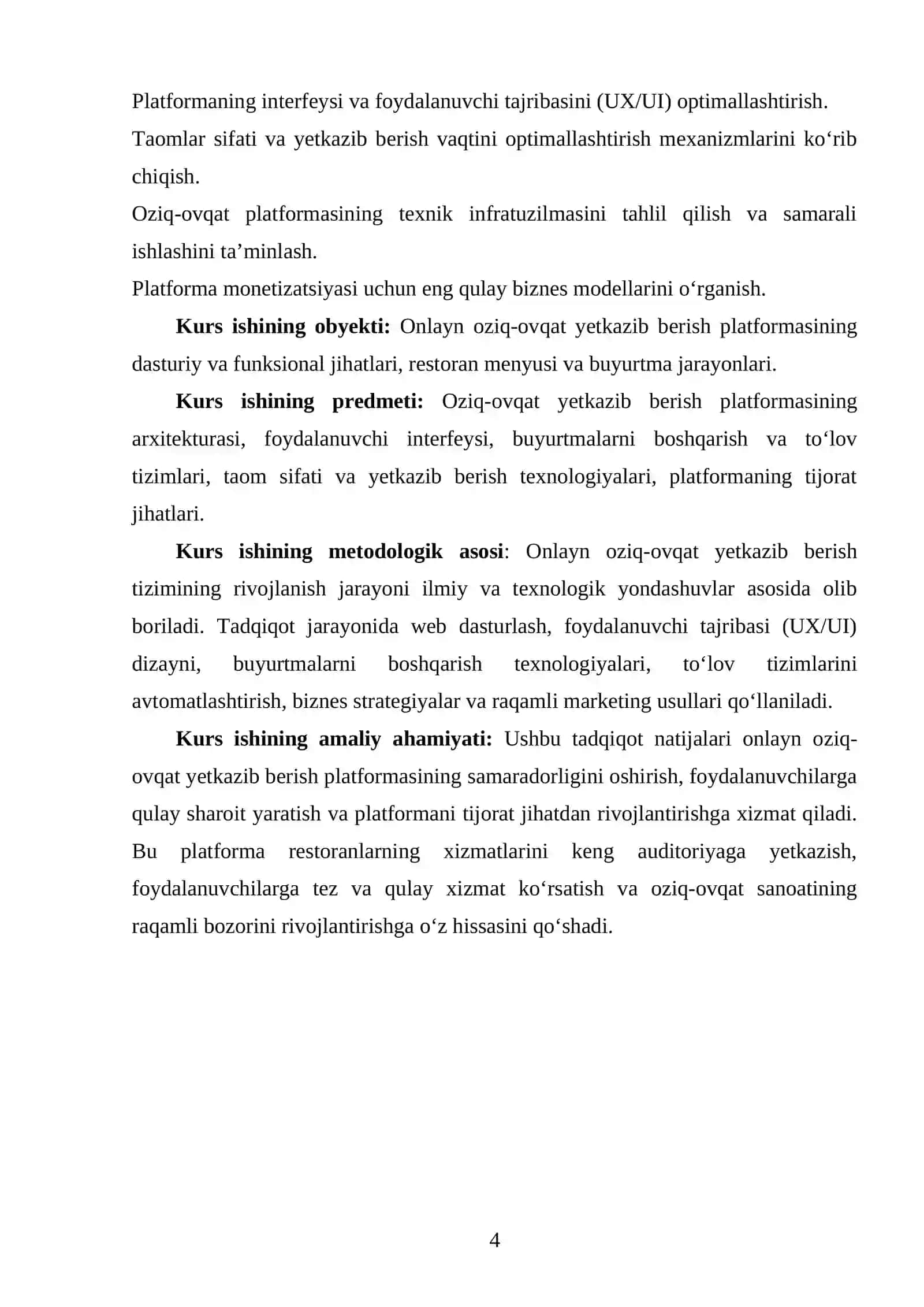 ONLAYN OZIQ-OVQAT YETKAZIB BERISH(RESTORAN MENYU VA BUYURTMA) 4