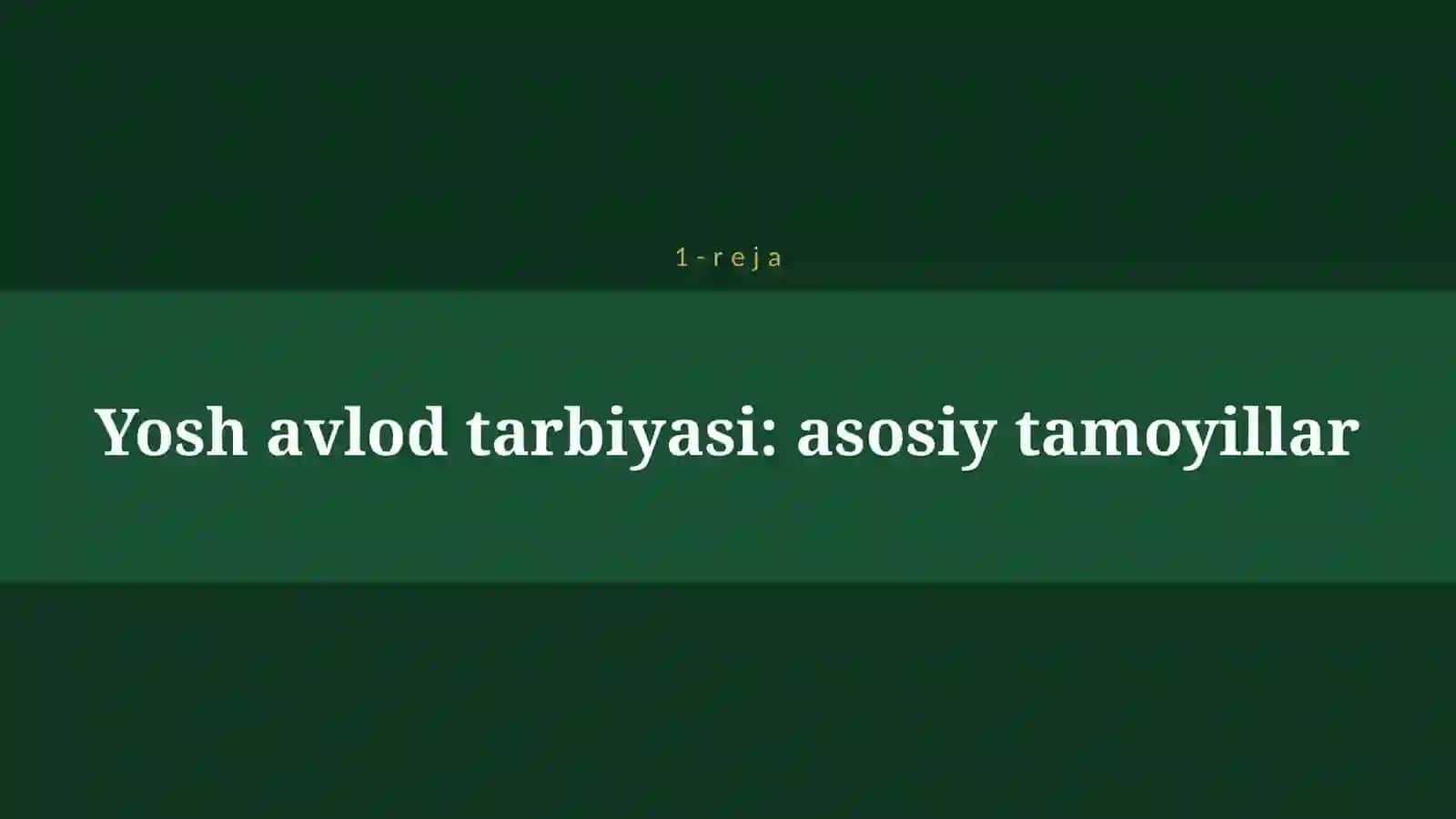 DAVLATIMIZNING YOSH AVLODNI TARBIYALSH VA SOG’LIG’INI HIMOYA QILISH YO’LIDAGI OLIB BORAYOTGAN ISHLARI 4