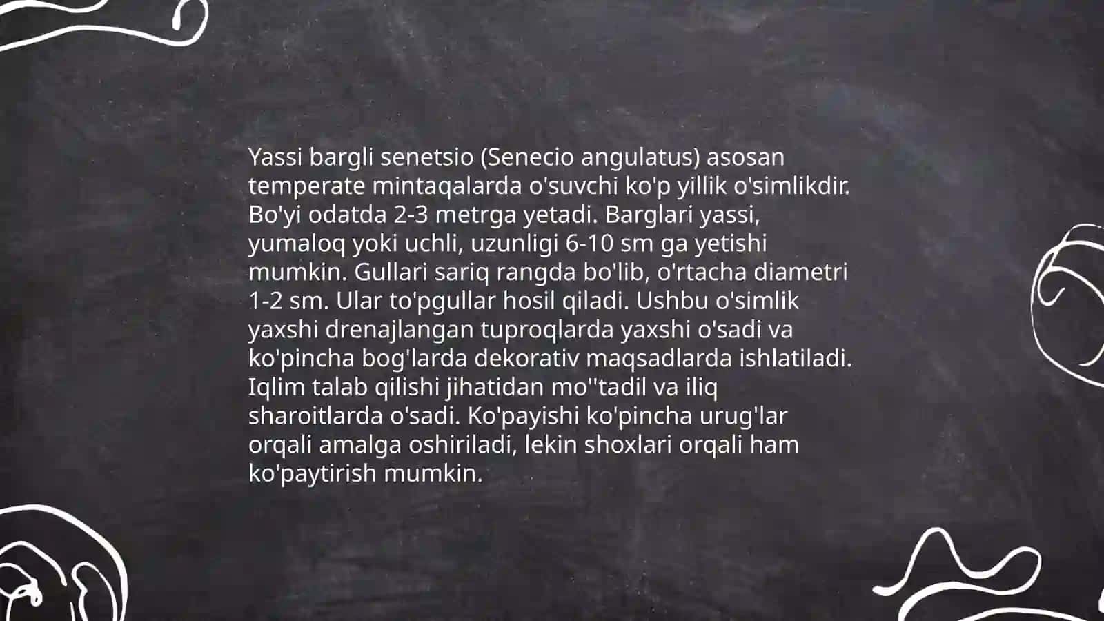 Oddiy bangidevona va yassi bargli senetsio mahsulotlaridan fitopreparatlar tayyorlash 4