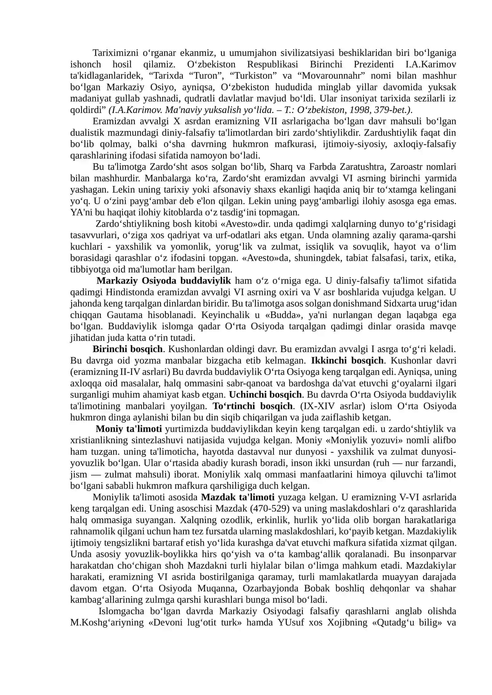 Falsafiy tafakkur taraqqiyoti bosqichlari 4