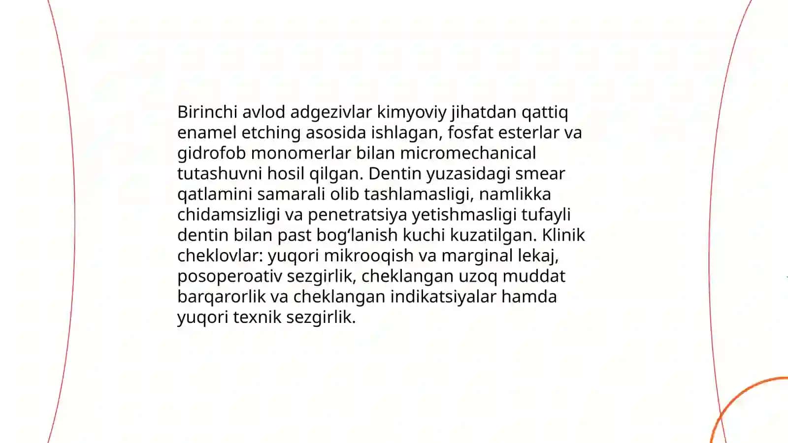 Kimyoviy yo‘l bilan qotadigan kompozit materiallarni qo‘llash texnikasi 4