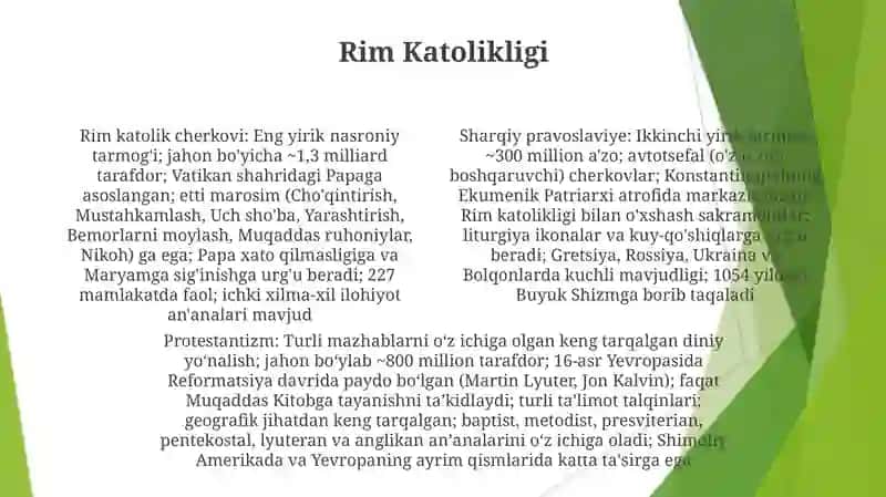 Xristianlikdagi asosiy oqimlar 4