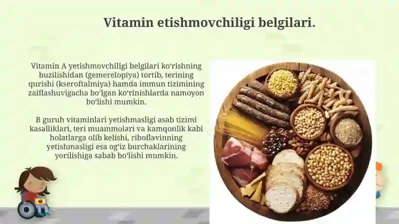 Oqsil, yogʻ va uglevodlardan tashqari minor komponentlar 4