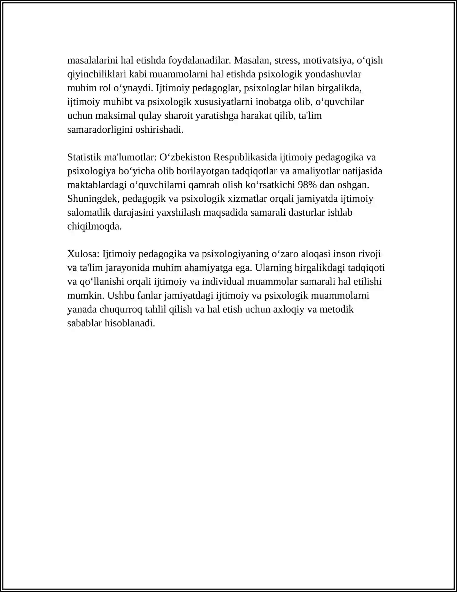 IJTIMOIY PEDAGOGIKANING BOSHQA PEDAGOGICAL FANLAR BILAN ALOQADORLIGI 4