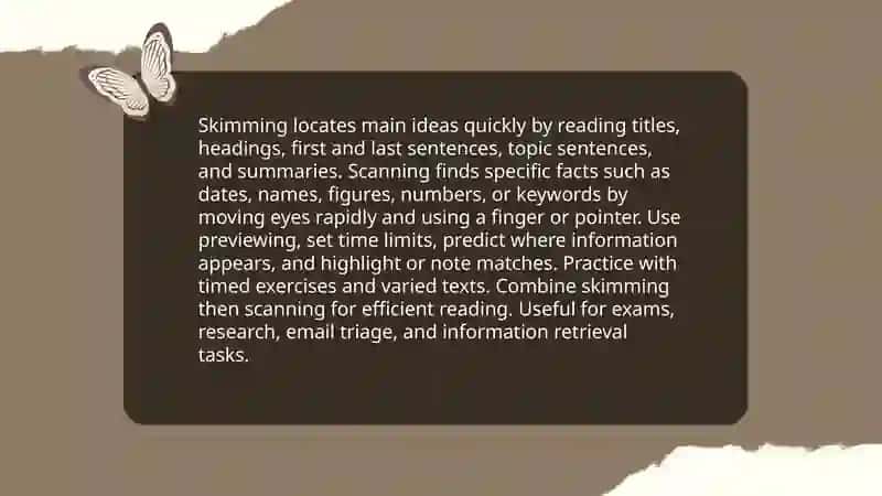Developing skills in working with different types of textual information 4