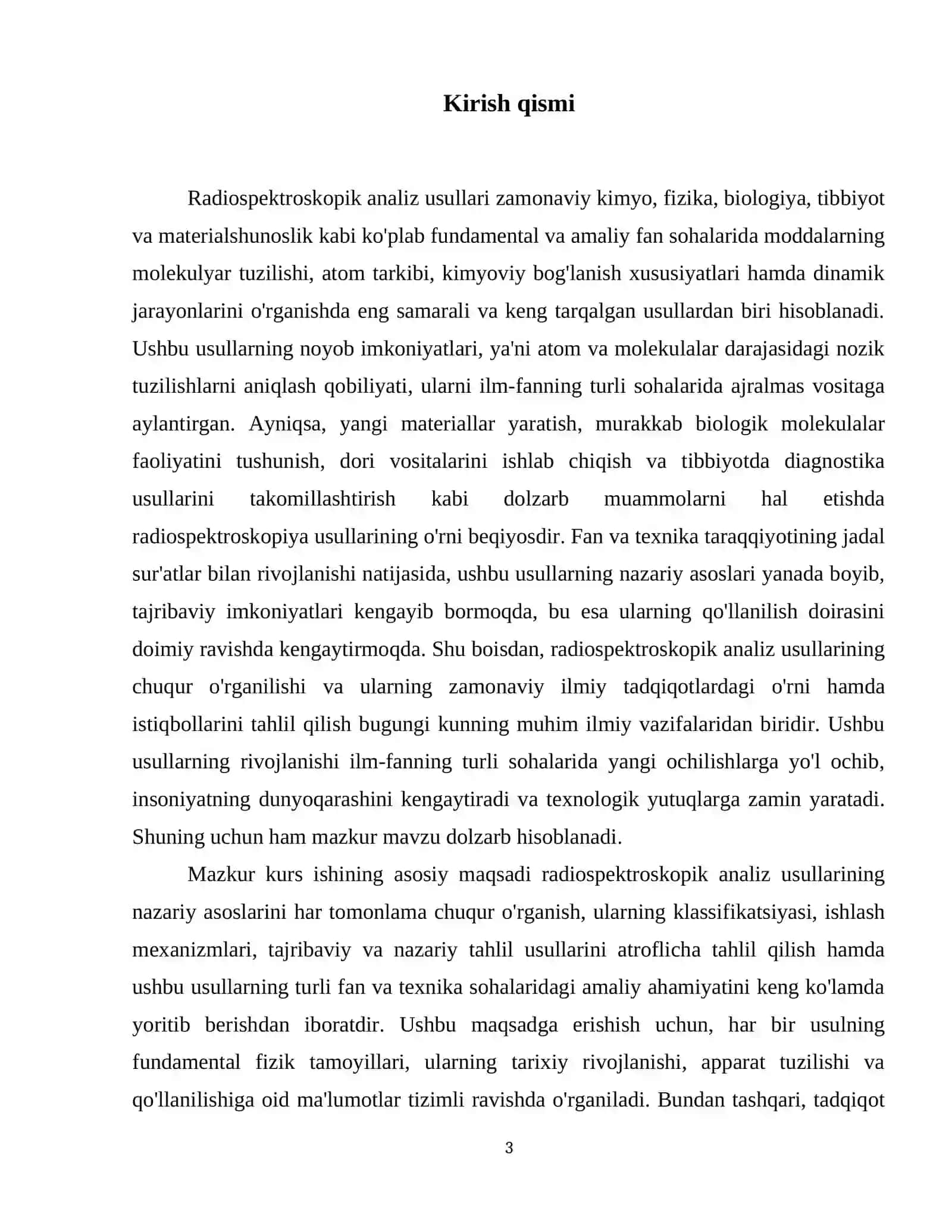 Radiospektroskopik analiz usullari. 4
