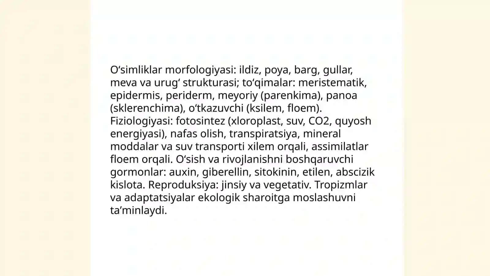 Umumiy biologiya asoslari 4