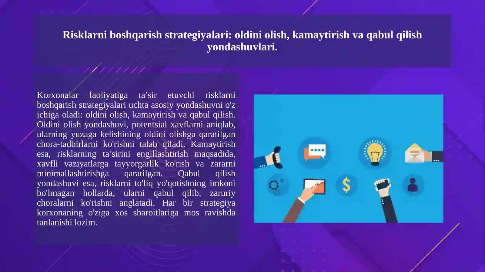 Korxonalar faoliyatiga ta’sir etuvchi risklarni baholash 4