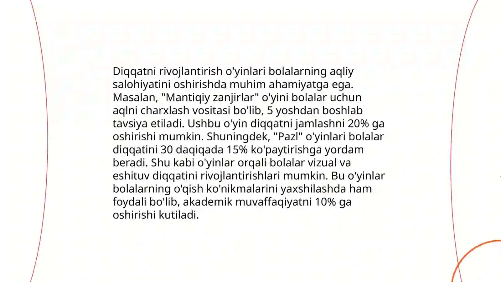 Diqqatni rivojlantiruvchi psixologik mashg'ulotlar 4