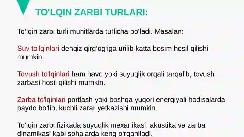 To'lqin zarbi va jabrlanish zonalari 4