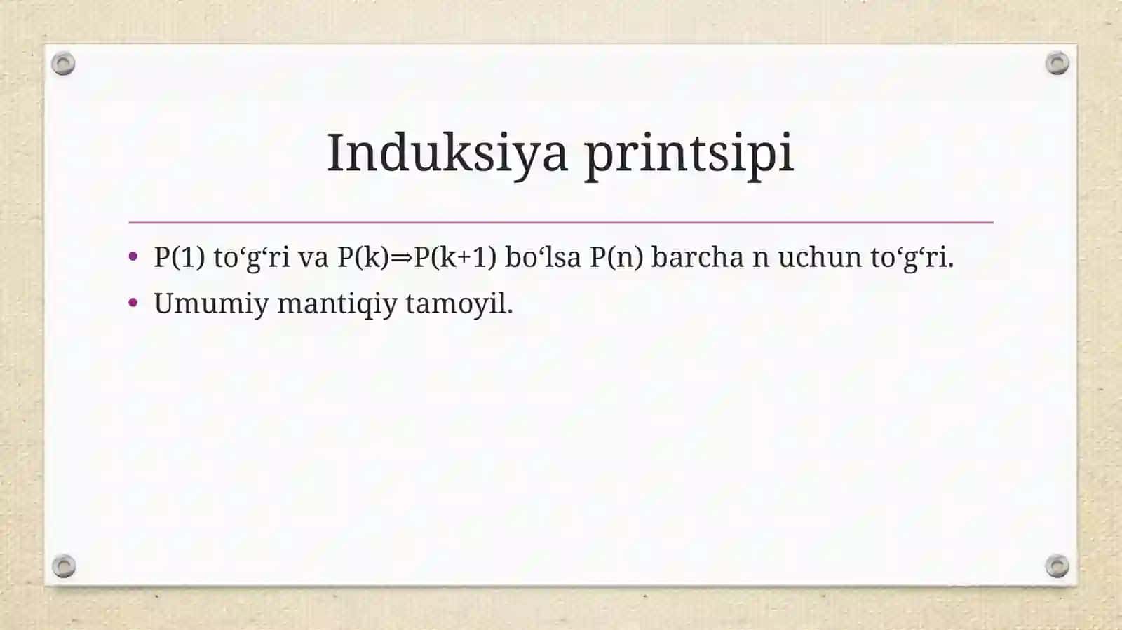 Geometrik isbotlashda matematik induksiyaning tatbiqlari 4