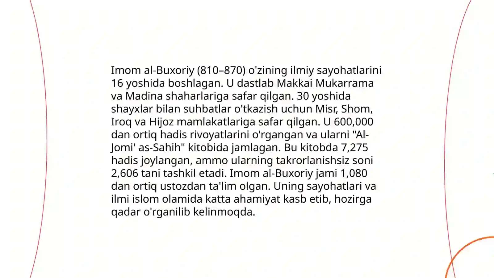 Imom al buxori va termiziy xayoti va ijodi 4