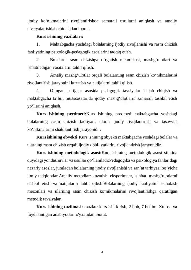 Maktabgacha yoshdagi bolalarni rasm chizishga oʻrgatish. 4