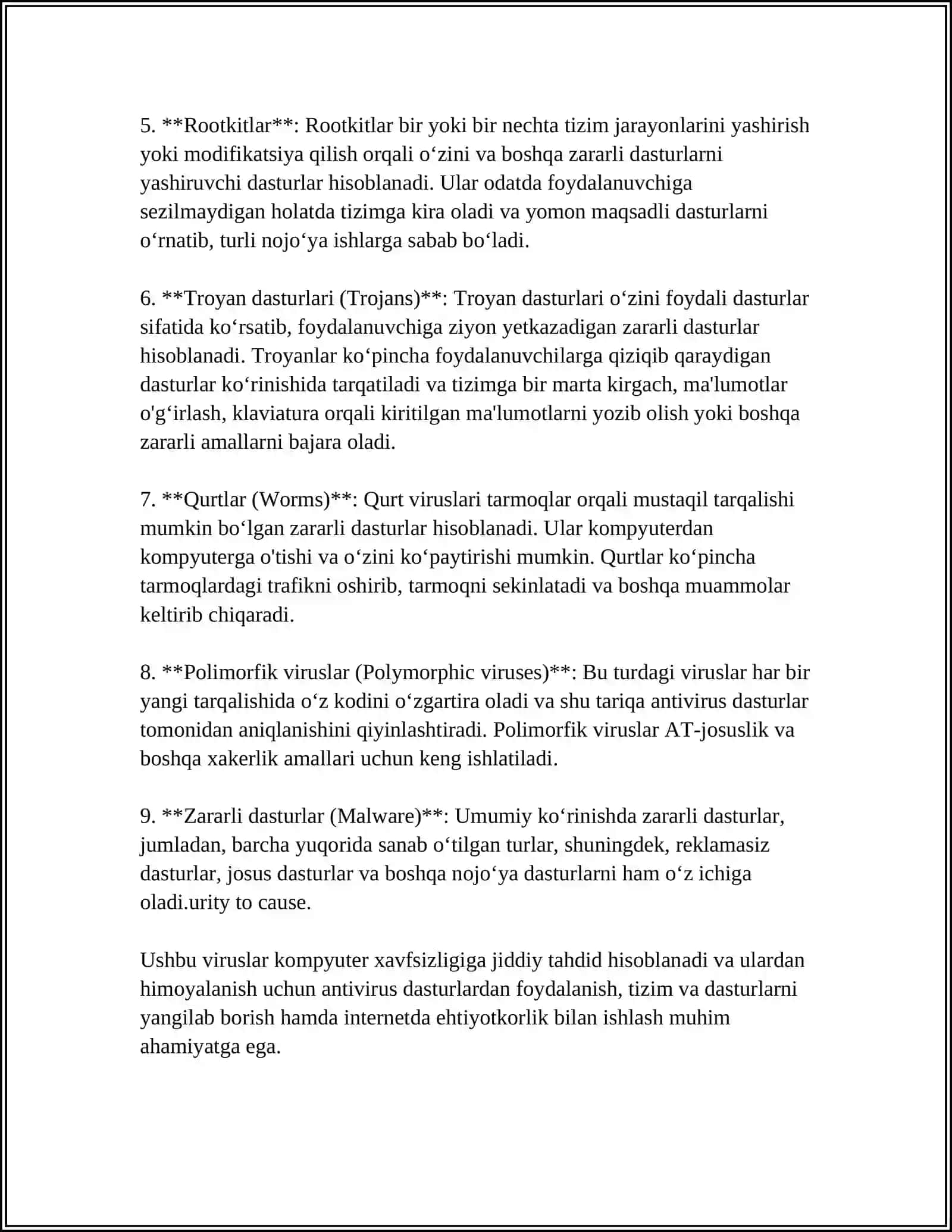 KOMPYUTER VIRUSLARI VA VIRUSDAN HIMOYALANISH 4