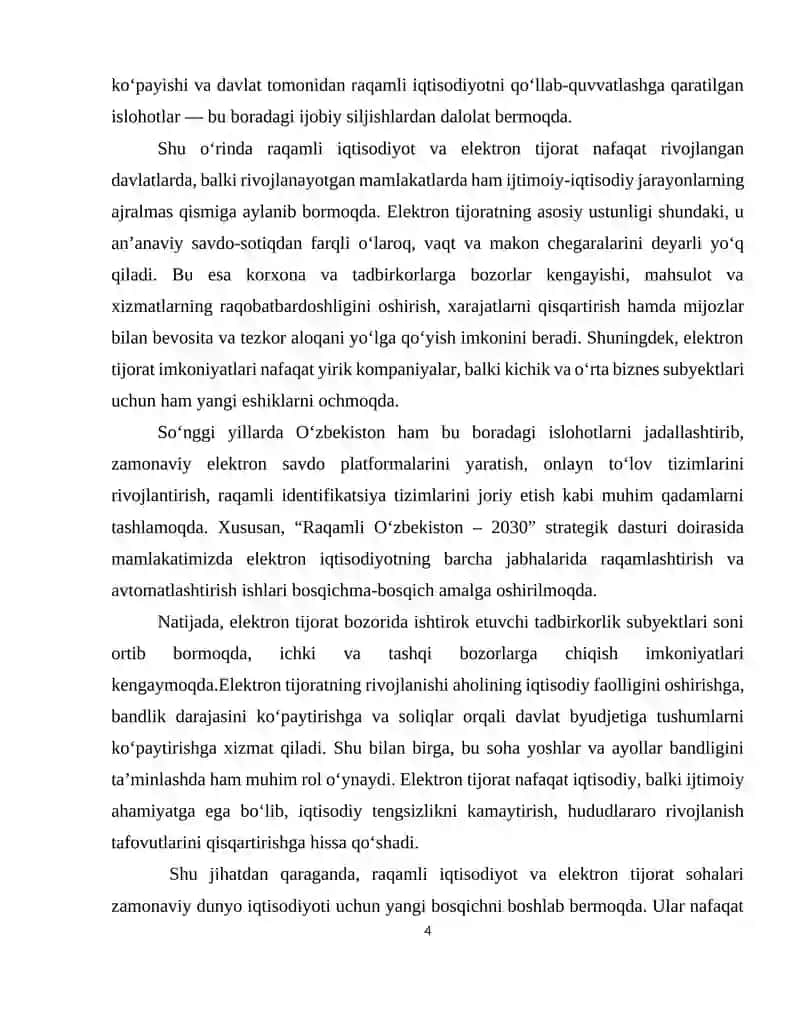 Raqamli Iqtisodiyotda elektron tijoratning rivojlanishi va uning ahamiyati 4