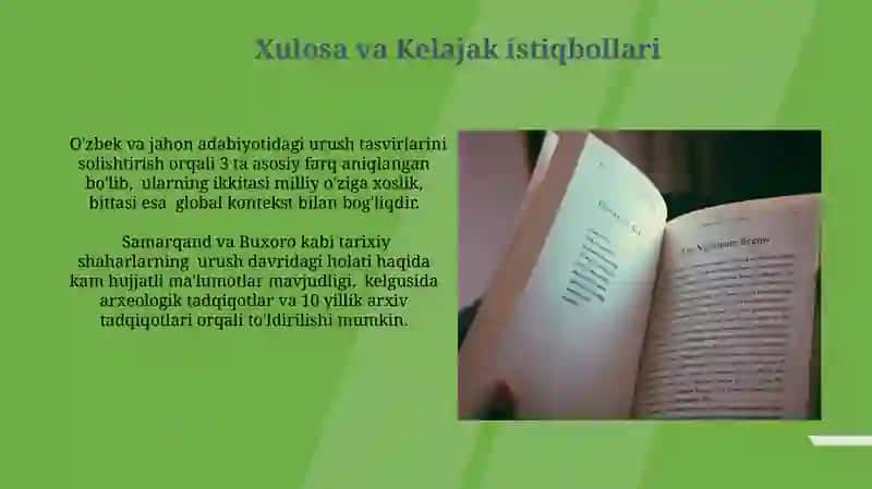 O'zbek va Jahon Adabiyotida Urush Mavzusi 4