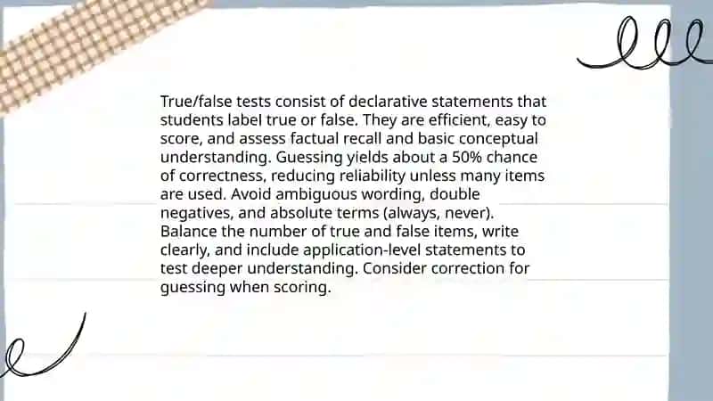 Types of exams and tests 4