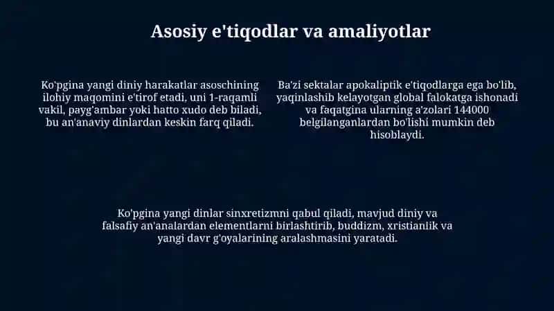 Yangi diniy ta'limotlar va sektalar 4