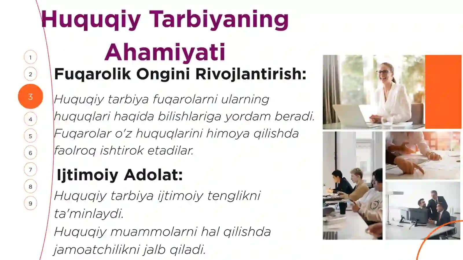 Shaxsni huquqiy tarbiyalashga oid jamoat tashkilotlari o'rtasidagi o'zaro munosabatlarni tashkil etish 4