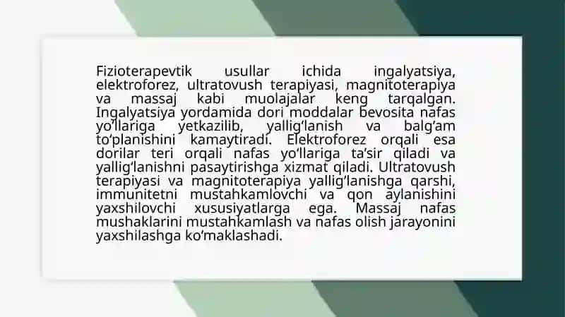 Nafasolishtizimikassalilklardafizoterapeftikmuolaja 4