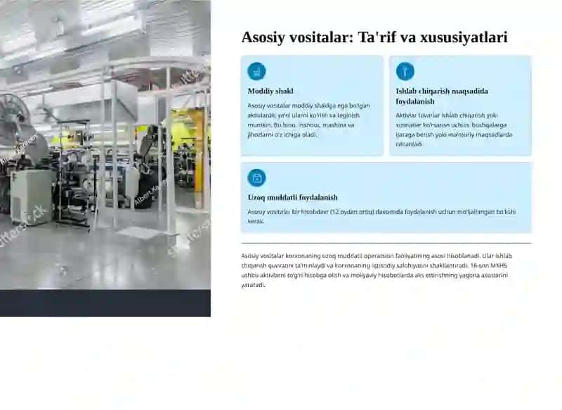 16-son MXHS: Asosiy vositalar 4